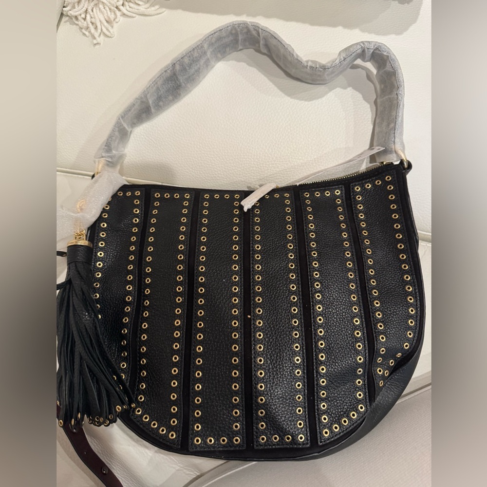 Black Studded Shoulder Bag